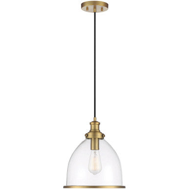 Meridian Lite Trends 1-Light Pendant in Natural Brass M70119NB