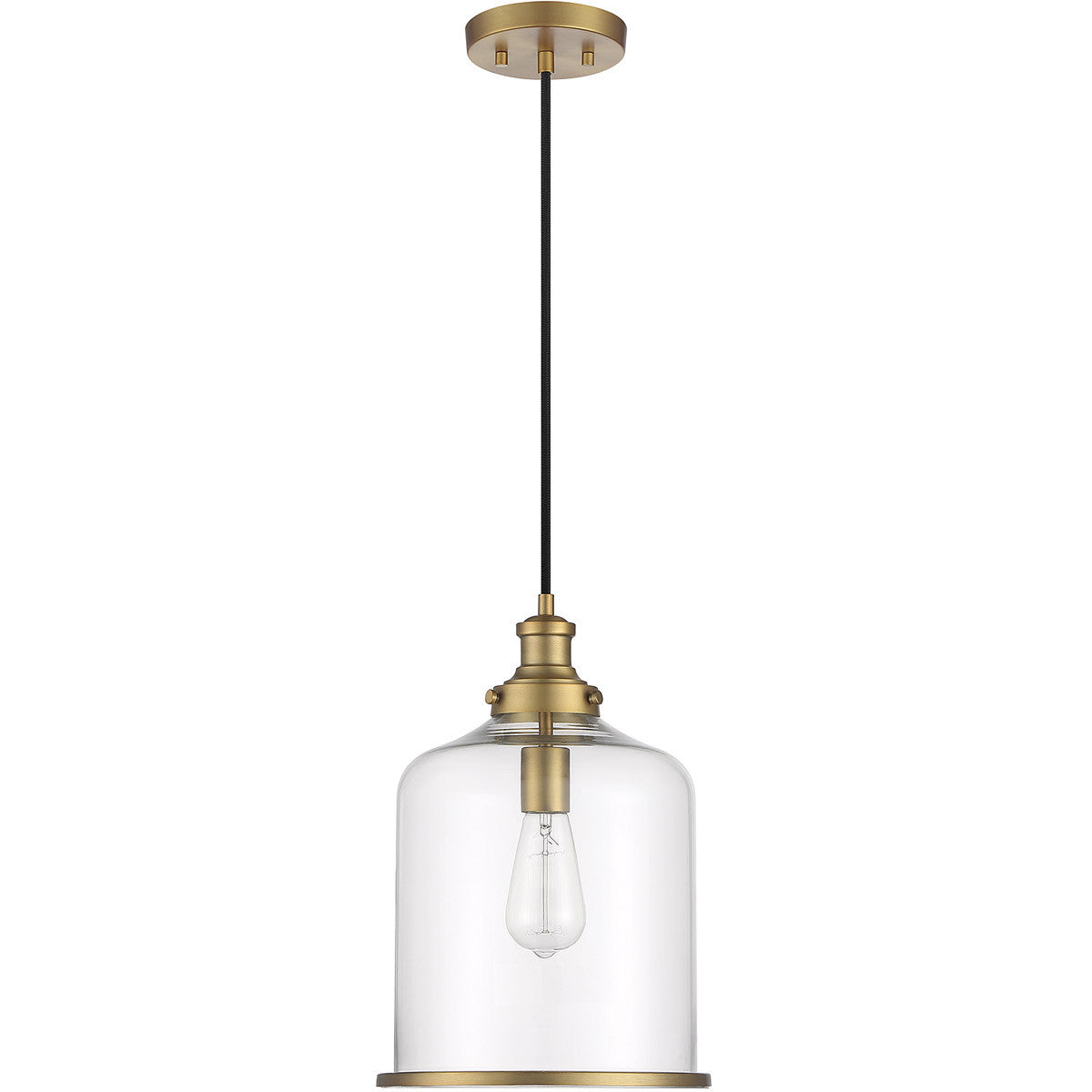 Meridian Lite Trends 1-Light Pendant in Natural Brass M70120NB