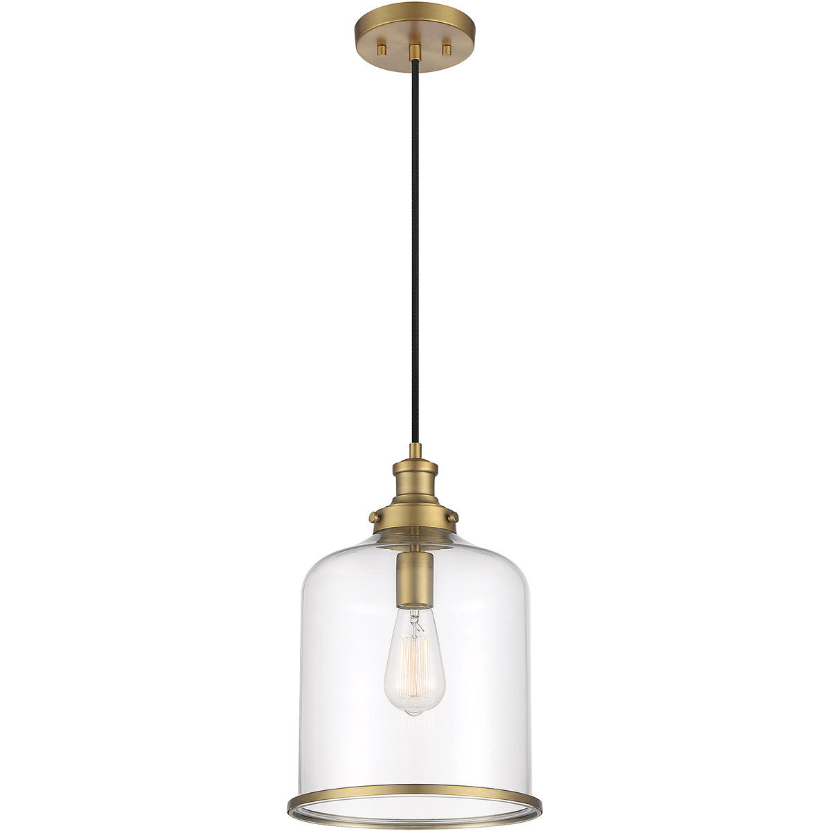 Meridian Lite Trends 1-Light Pendant in Natural Brass M70120NB