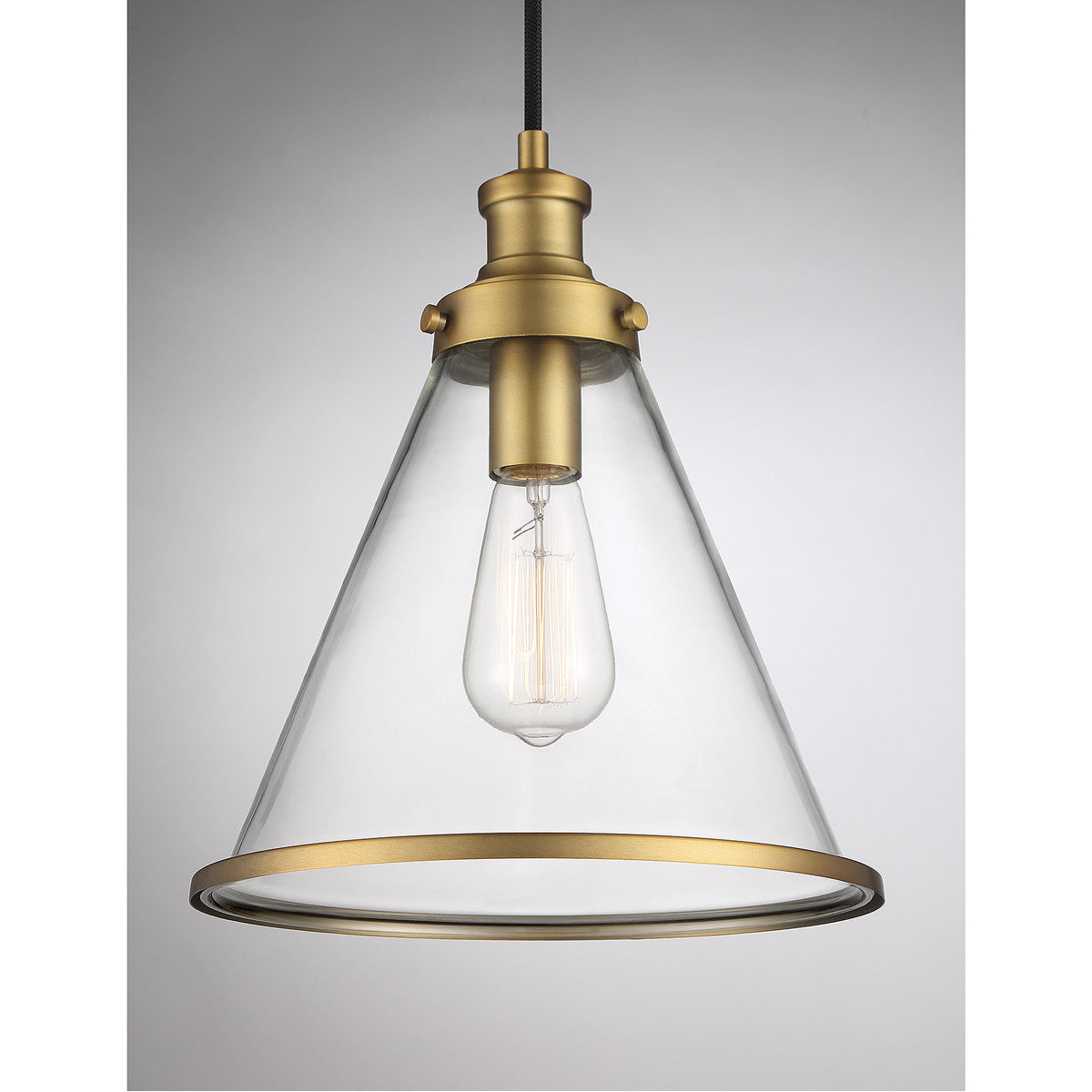 Meridian Lite Trends 1-Light Pendant in Natural Brass M70121NB