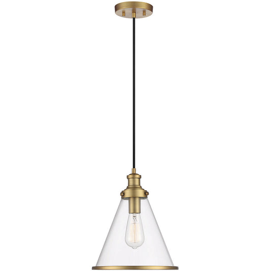 Meridian 1-Light Pendant in Natural Brass M70121NB