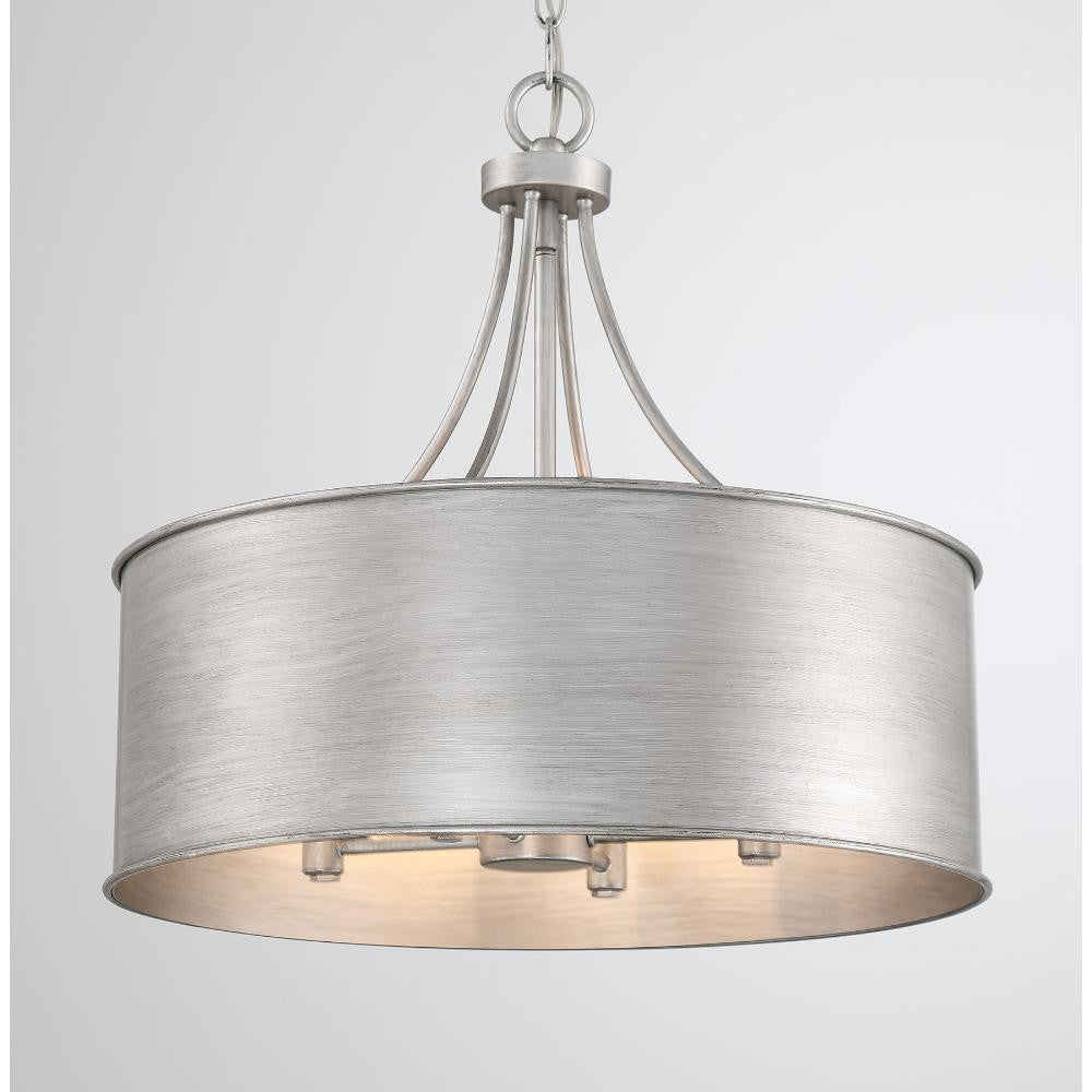 Meridian Lite Trends 4-Light Pendant in Antique Silver M7040AS