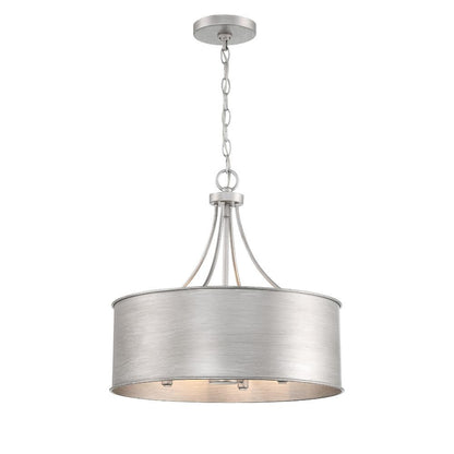 Meridian Lite Trends 4-Light Pendant in Antique Silver M7040AS