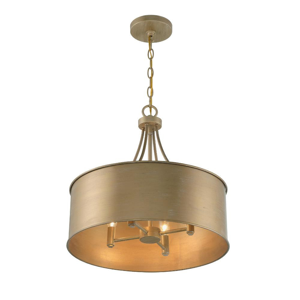 Meridian Lite Trends 4-Light Pendant in Brushed Gold M7040BG