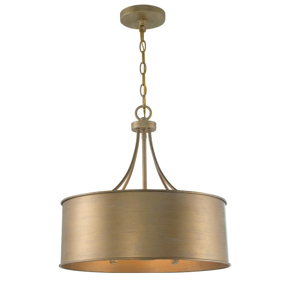 Meridian Lite Trends 4-Light Pendant in Brushed Gold M7040BG