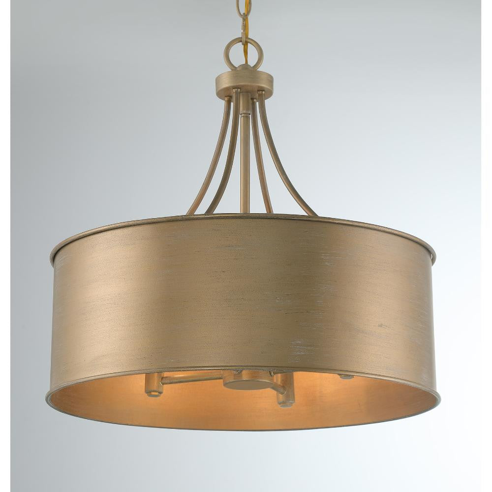 Meridian Lite Trends 4-Light Pendant in Brushed Gold M7040BG