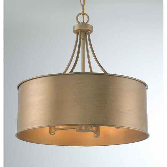 Meridian Lite Trends 4-Light Pendant in Brushed Gold M7040BG