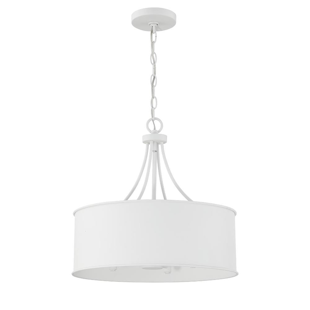 Meridian Lite Trends 4-Light Pendant in Bisque White M7040BQW