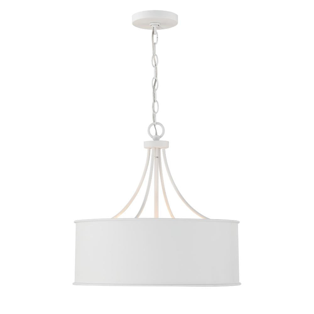 Meridian Lite Trends 4-Light Pendant in Bisque White M7040BQW