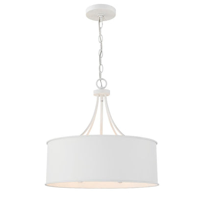 Meridian Lite Trends 4-Light Pendant in Bisque White M7040BQW