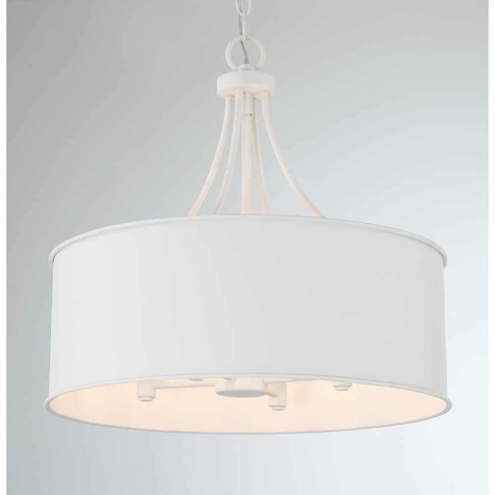 Meridian Lite Trends 4-Light Pendant in Bisque White M7040BQW