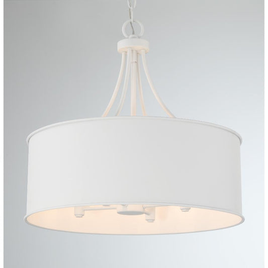 Meridian Lite Trends 4-Light Pendant in Bisque White M7040BQW