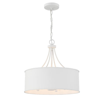 Meridian Lite Trends 4-Light Pendant in Bisque White M7040BQW