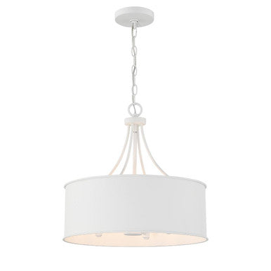 Meridian Lite Trends 4-Light Pendant in Bisque White M7040BQW