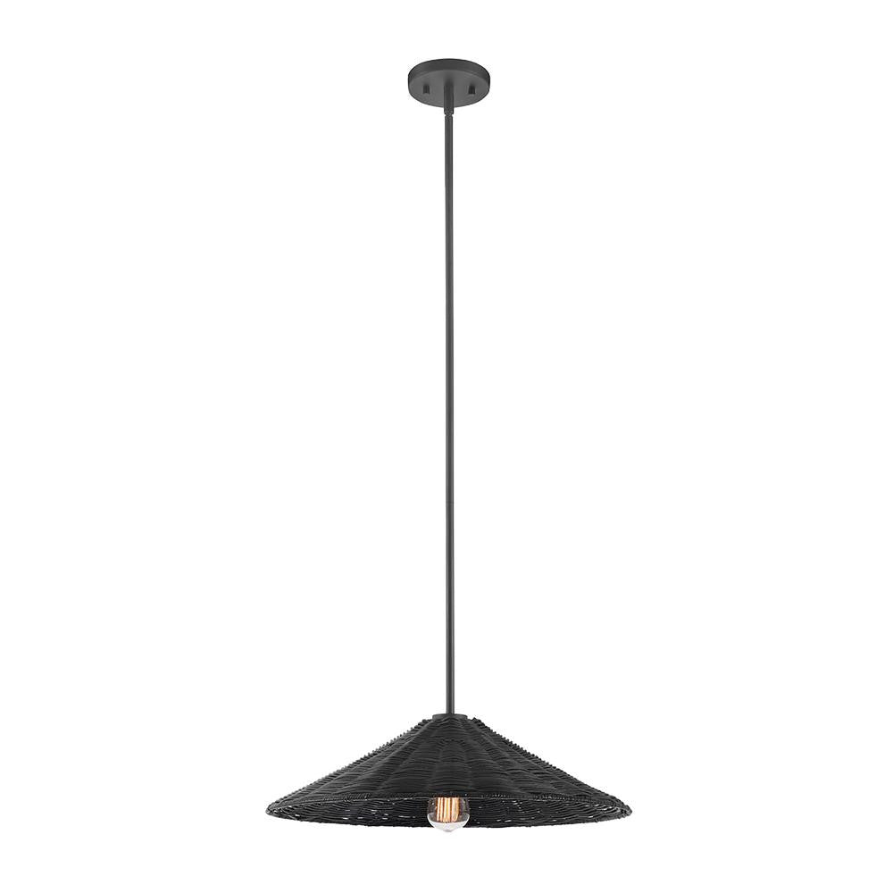 Meridian Lite Trends 1-Light Pendant in Matte Black M7041MBK