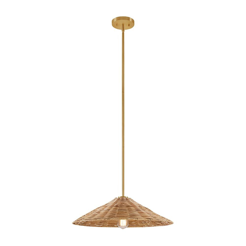 Meridian Lite Trends 1-Light Pendant in Natural Brass M7041NB