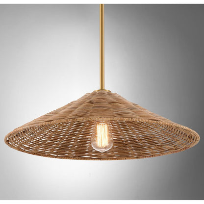 Meridian Lite Trends 1-Light Pendant in Natural Brass M7041NB