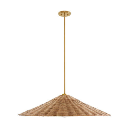 Meridian Lite Trends 1-Light Pendant in Natural Brass M7042NB