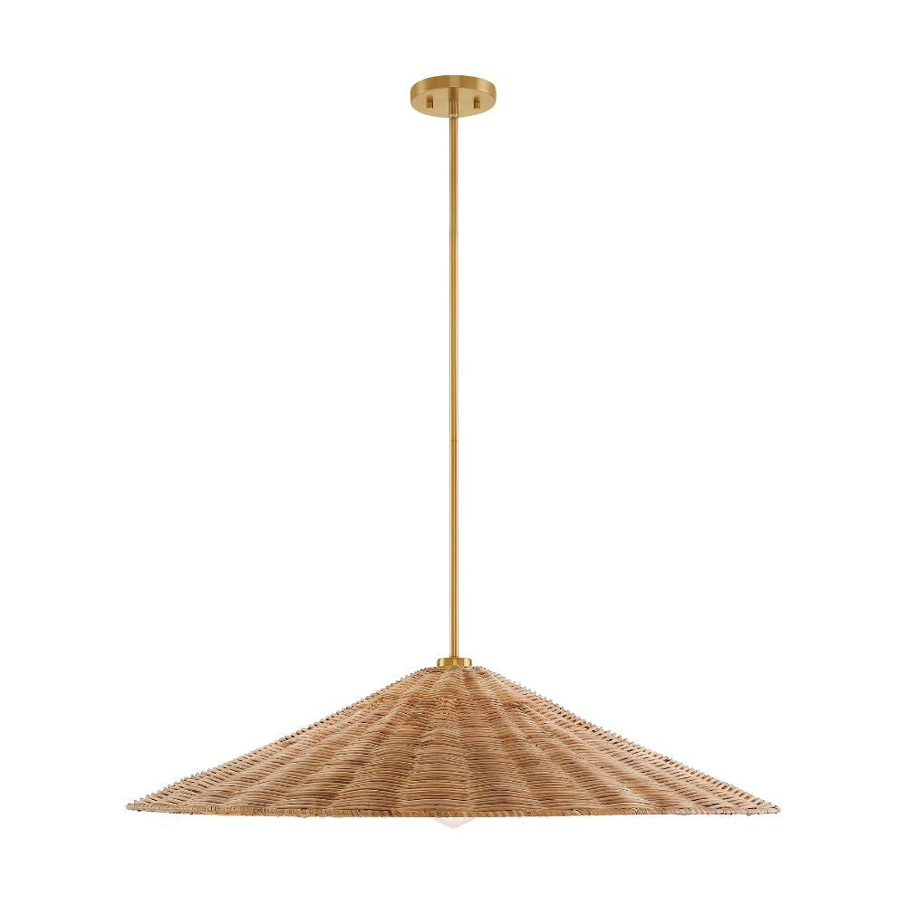 Meridian Lite Trends 1-Light Pendant in Natural Brass M7042NB