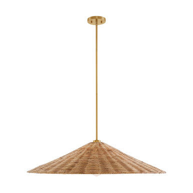 Meridian Lite Trends 1-Light Pendant in Natural Brass M7042NB