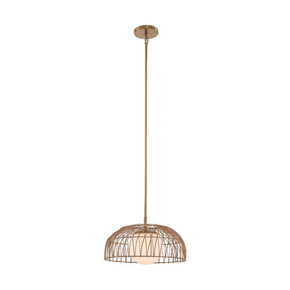 Meridian Lite Trends 1-Light Convertible Pendant or Semi-Flush in Natural Brass M7043NB