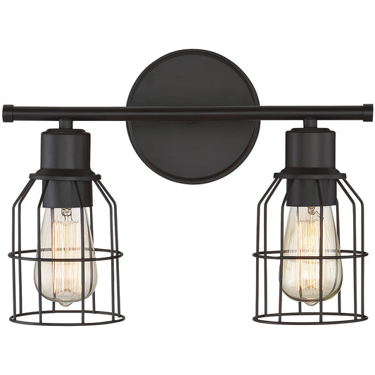 Meridian 2-Light Bathroom Vanity Light in Oil Rubbed Bronze M80003ORB