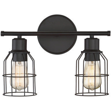 Meridian Lite Trends 2-Light Bathroom Vanity Light in Oil Rubbed Bronze M80003ORB