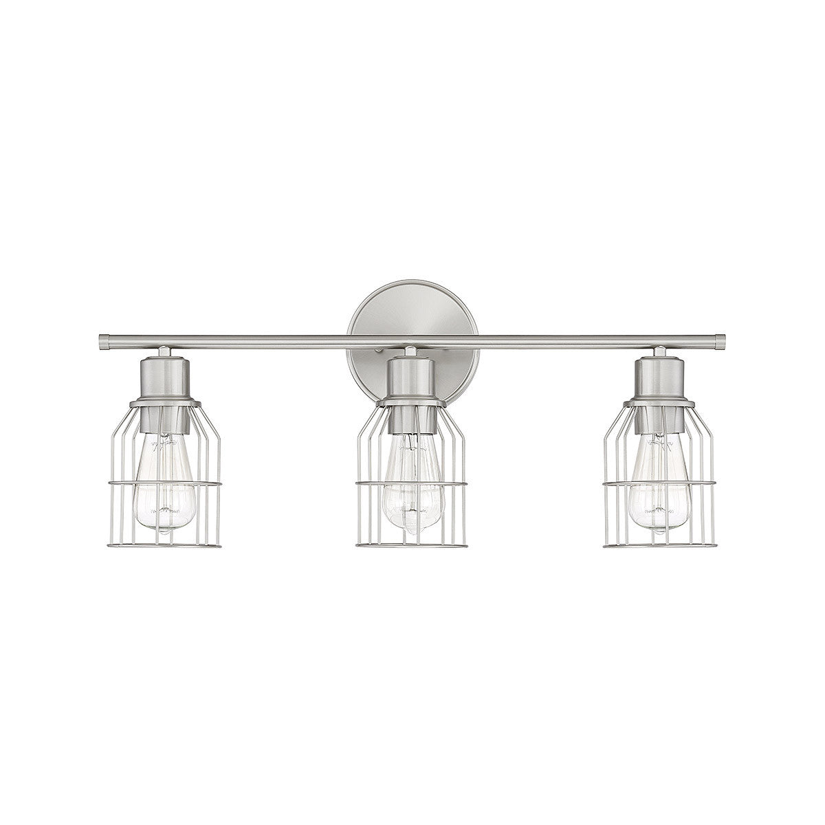 Meridian Lite Trends 3-Light Bathroom Vanity Light in Brushed Nickel M80004BN