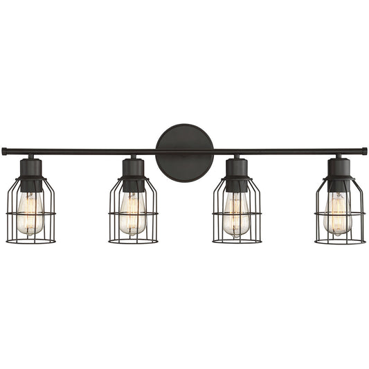 Meridian 4-Light Bathroom Vanity Light in Oil Rubbed Bronze M80005ORB