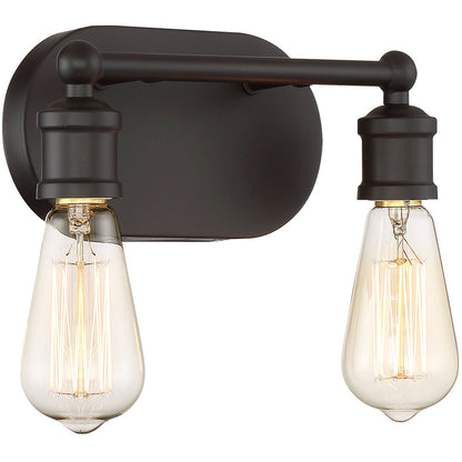 Meridian Lite Trends 2-Light Bathroom Vanity Light in Oil Rubbed Bronze M80011ORB