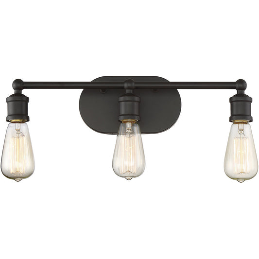 Meridian 3-Light Bathroom Vanity Light in Oil Rubbed Bronze M80012ORB