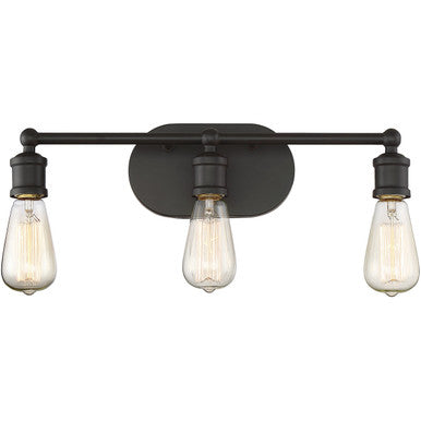 Meridian Lite Trends 3-Light Bathroom Vanity Light in Oil Rubbed Bronze M80012ORB