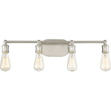 Meridian Lite Trends 4-Light Bathroom Vanity Light in Brushed Nickel M80013BN