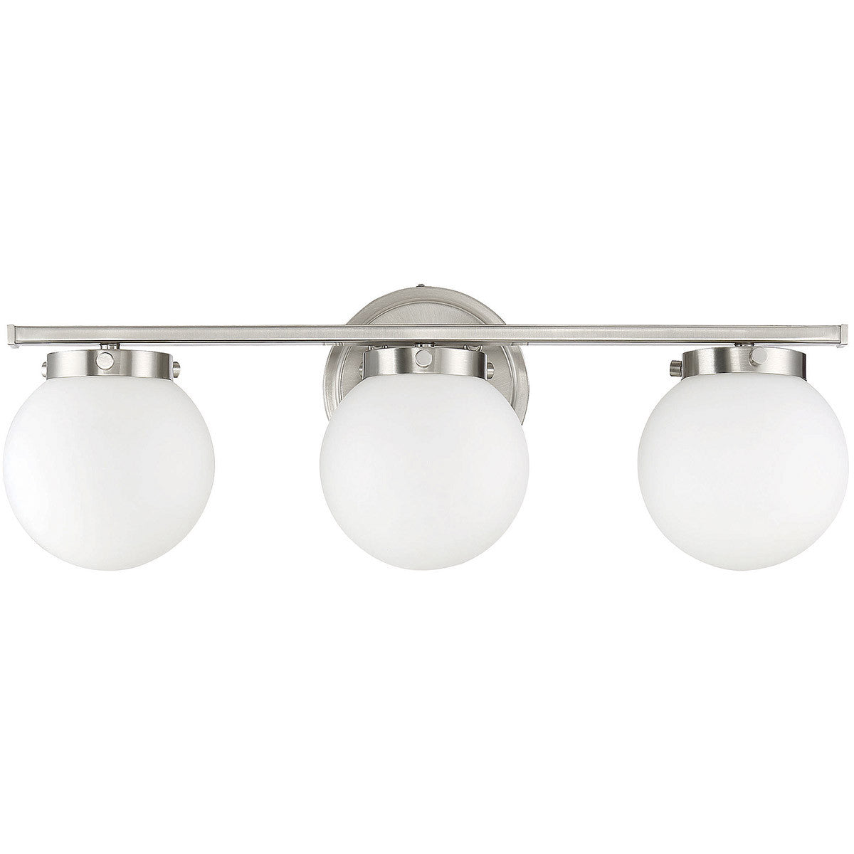 Meridian Lite Trends 3-Light Bathroom Vanity Light in Brushed Nickel M80023BN