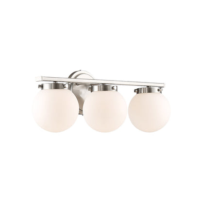 Meridian Lite Trends 3-Light Bathroom Vanity Light in Brushed Nickel M80023BN