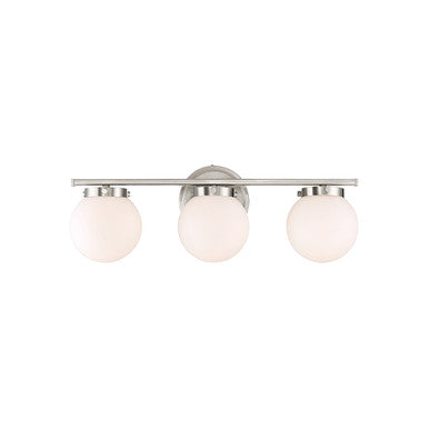 Meridian Lite Trends 3-Light Bathroom Vanity Light in Brushed Nickel M80023BN