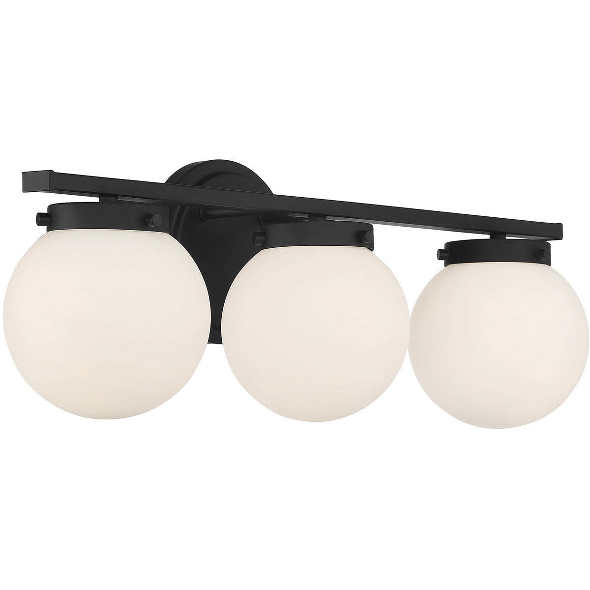 Meridian Lite Trends 3-Light Bathroom Vanity Light in Matte Black M80023MBK