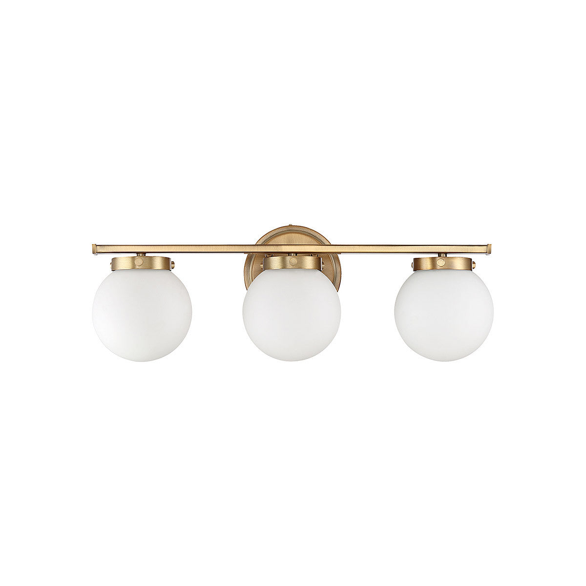 Meridian Lite Trends 3-Light Bathroom Vanity Light in Natural Brass M80023NB