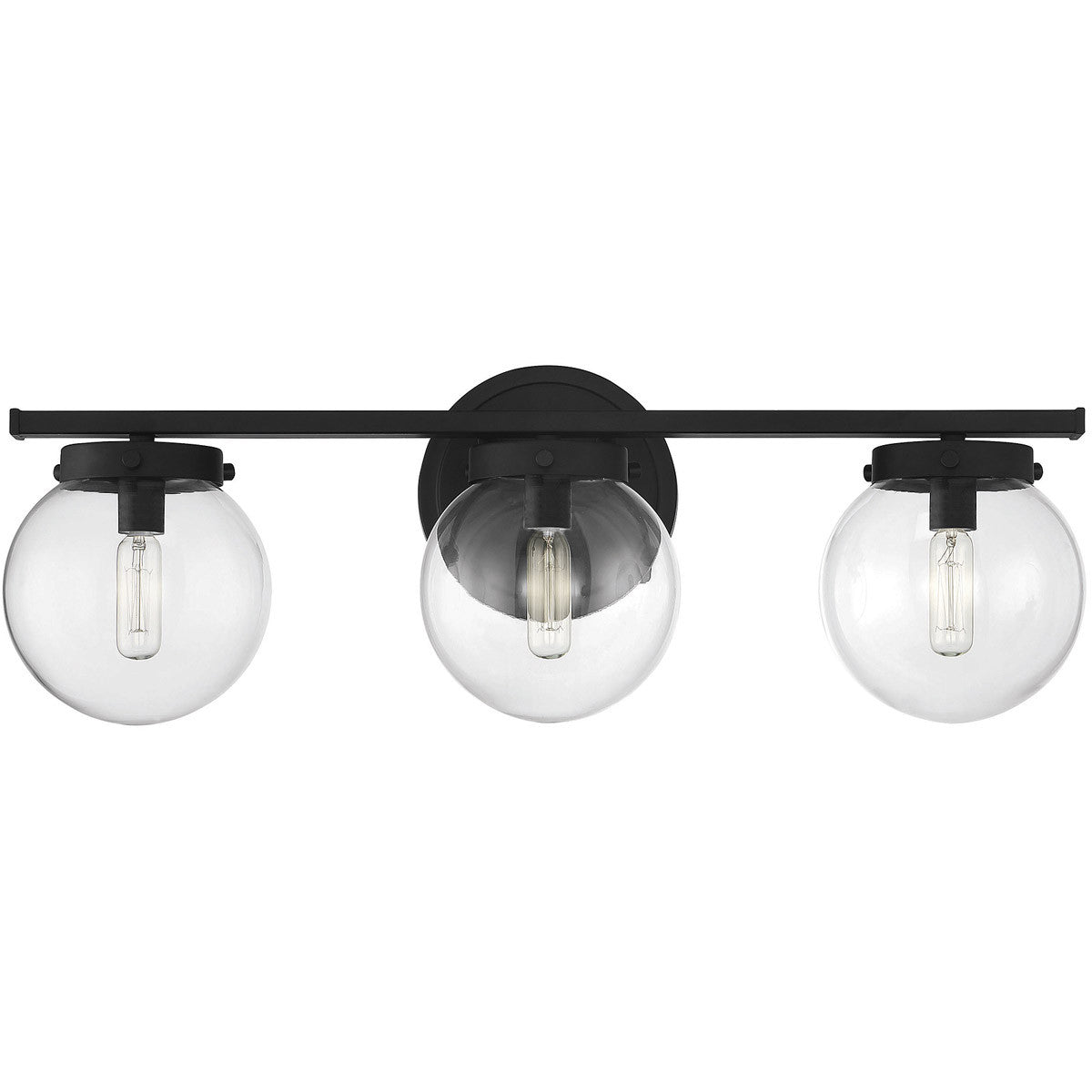 Meridian Lite Trends 3-Light Bathroom Vanity Light in Matte Black M80024MBK