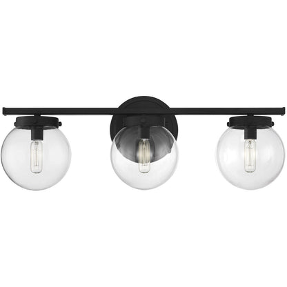 Meridian Lite Trends 3-Light Bathroom Vanity Light in Matte Black M80024MBK