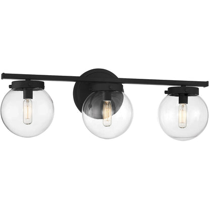 Meridian Lite Trends 3-Light Bathroom Vanity Light in Matte Black M80024MBK