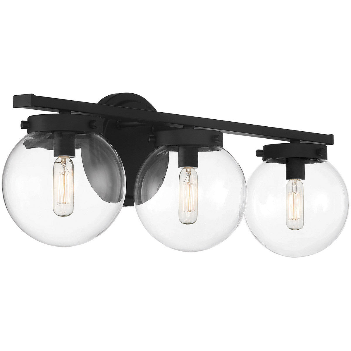 Meridian Lite Trends 3-Light Bathroom Vanity Light in Matte Black M80024MBK