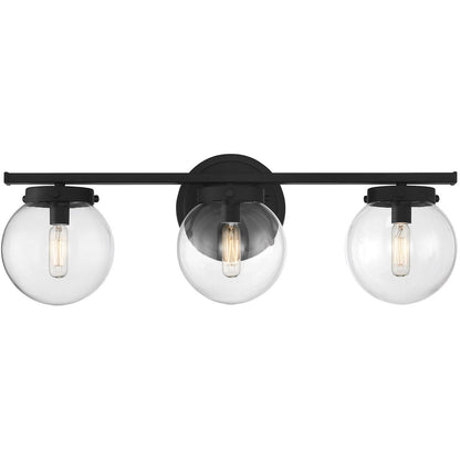 Meridian 3-Light Bathroom Vanity Light in Matte Black M80024MBK