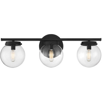 Meridian Lite Trends 3-Light Bathroom Vanity Light in Matte Black M80024MBK