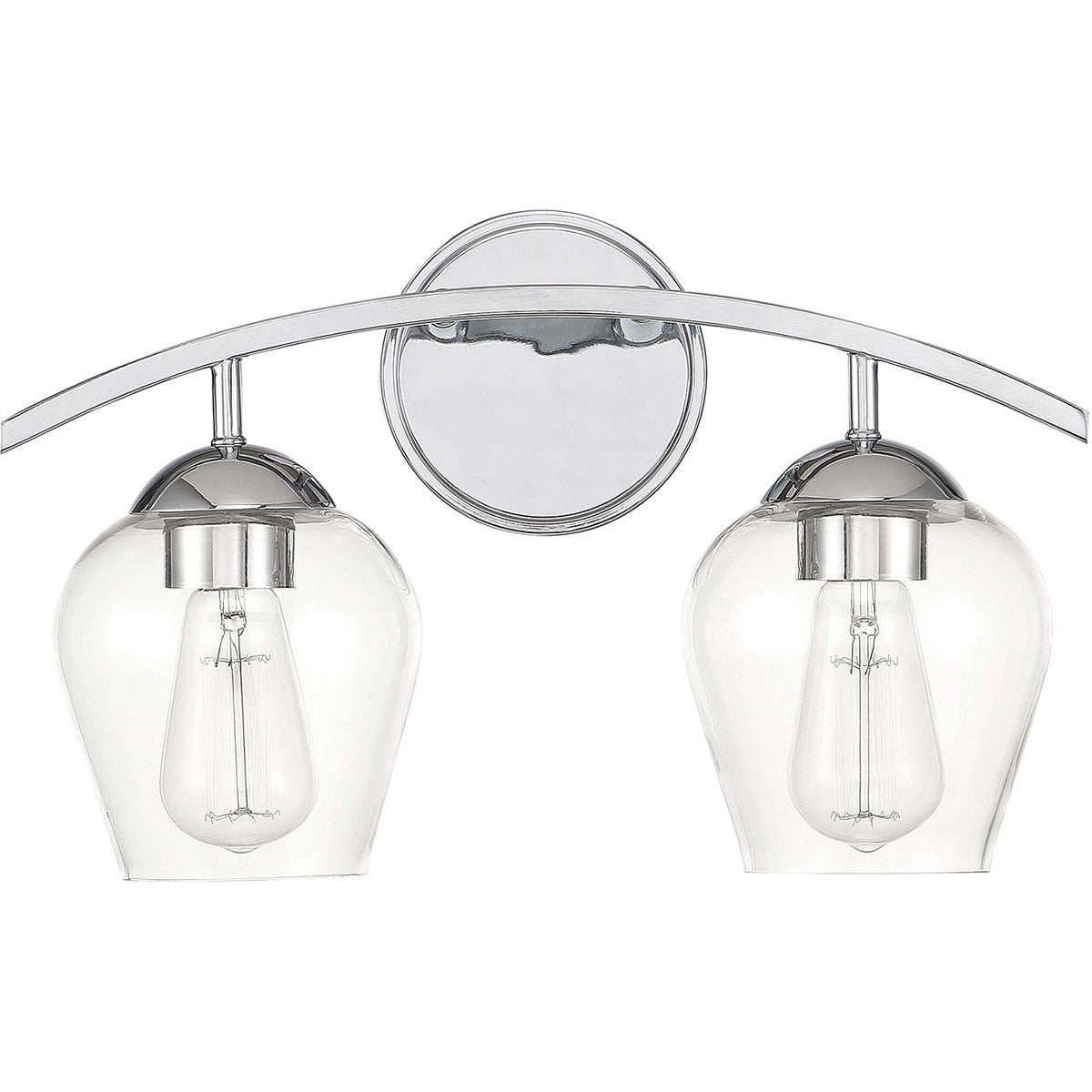 Meridian Lite Trends 2-Light Bathroom Vanity Light in Chrome M80031CH