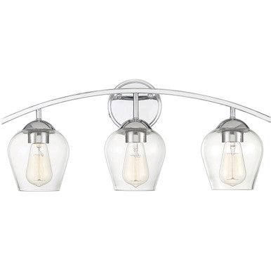 Meridian Lite Trends 3-Light Bathroom Vanity Light in Chrome M80032CH