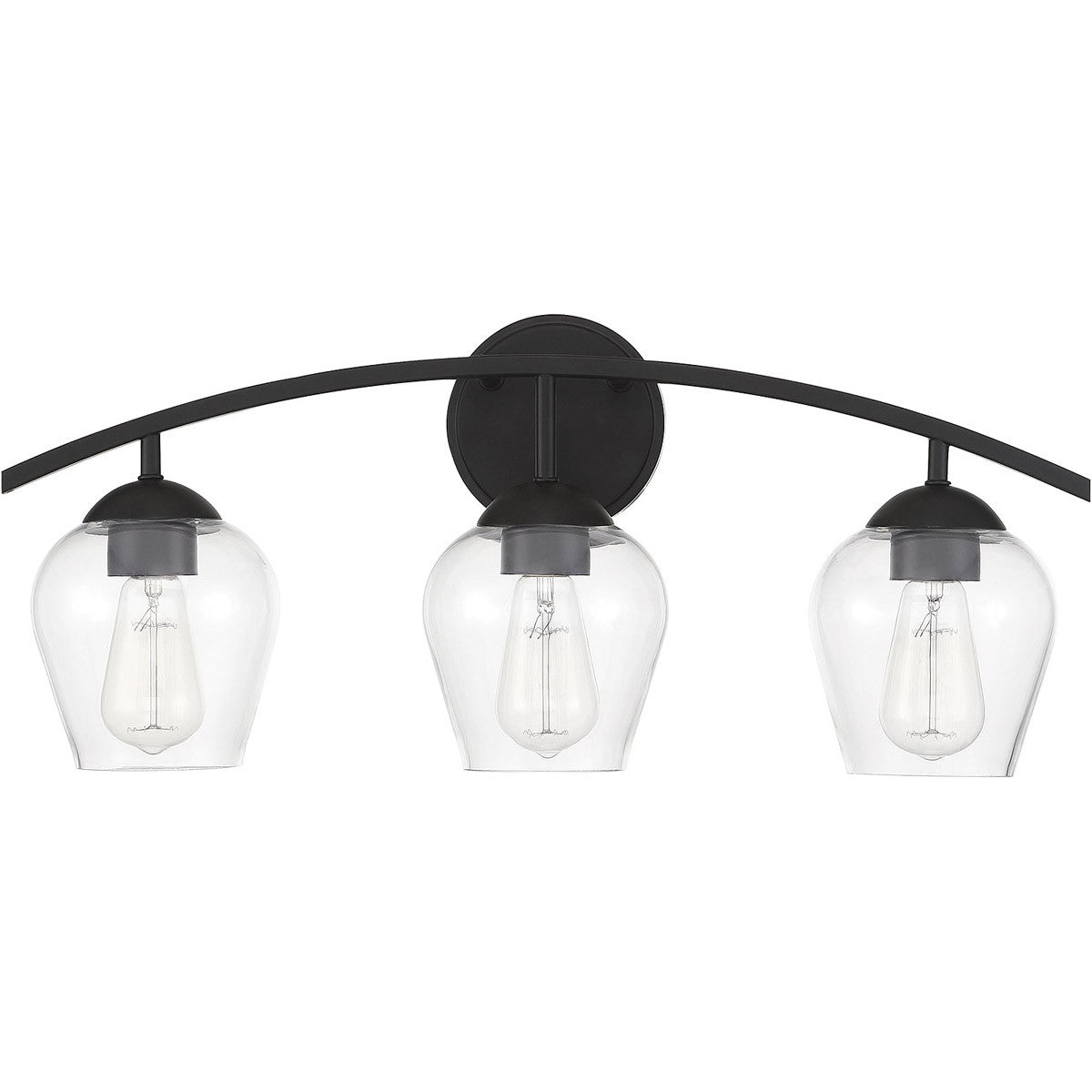 Meridian Lite Trends 3-Light Bathroom Vanity Light in Matte Black M80032MBK