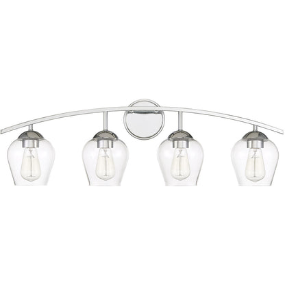 Meridian Lite Trends 4-Light Bathroom Vanity Light in Chrome M80033CH