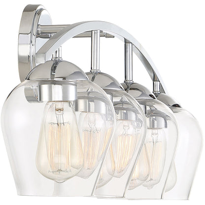 Meridian Lite Trends 4-Light Bathroom Vanity Light in Chrome M80033CH