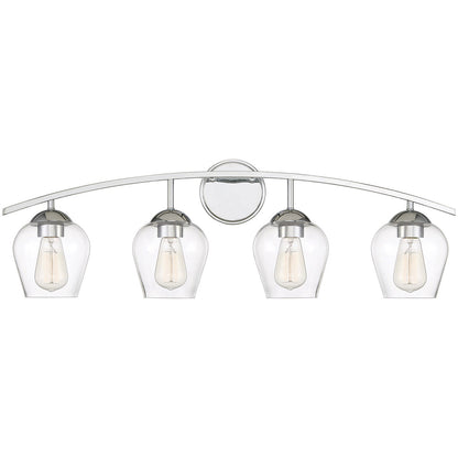 Meridian 4-Light Bathroom Vanity Light in Chrome M80033CH